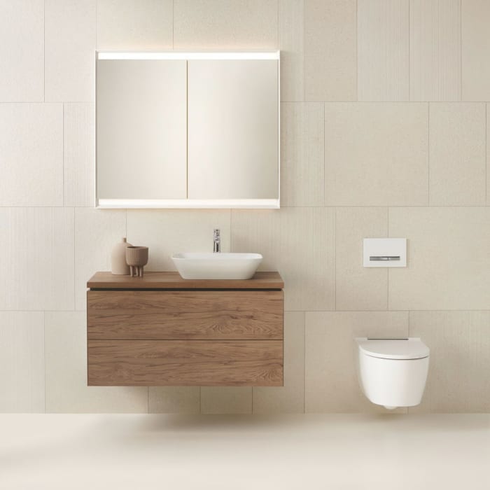 Geberit ONE Spiegelschrank, ComfortLight, 2 Türen, UP-Montage, 105 cm