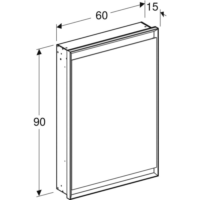 Geberit ONE Spiegelschrank, ComfortLight, 1 Tür rechts, UP-Montage, 60 cm