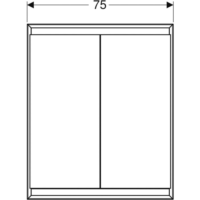 Geberit ONE Spiegelschrank, ComfortLight, 2 Türen, UP-Montage, 75 cm