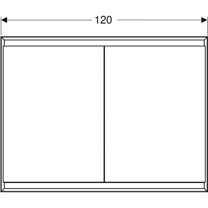 Geberit ONE Spiegelschrank, ComfortLight, 2 Türen, UP-Montage, 120 cm