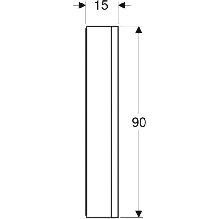Geberit ONE Spiegelschrank, ComfortLight, 2 Türen, AP-Montage, 75 cm