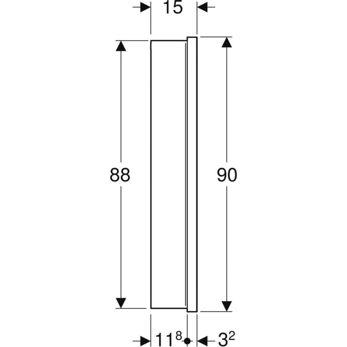 Geberit ONE Spiegelschrank mit Nische, ComfortLight, 2 Türen, UP-Montage, 105 cm