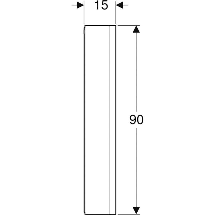 Geberit ONE Spiegelschrank mit Nische, ComfortLight, 1 Tür rechts, AP-Montage, 60 cm