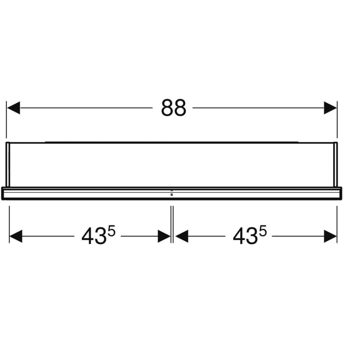 Geberit ONE Spiegelschrank, ComfortLight, 2 Türen, UP-Montage, 90 cm