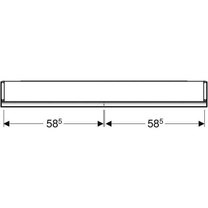 Geberit ONE Spiegelschrank, ComfortLight, 2 Türen, AP-Montage, 120 cm