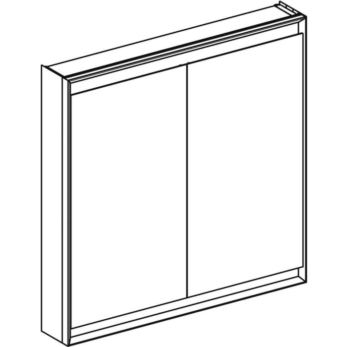 Geberit ONE Spiegelschrank, ComfortLight, 2 Türen, AP-Montage, 90 cm