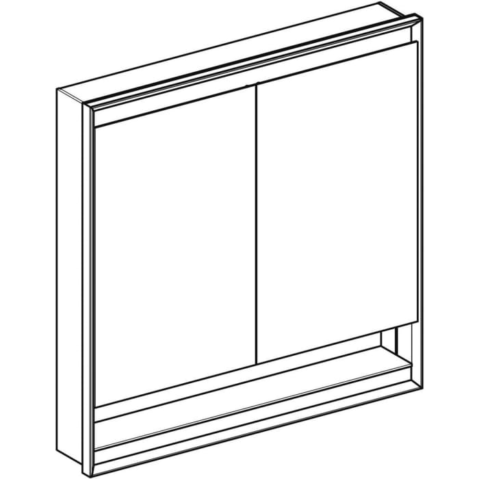 Geberit ONE Spiegelschrank mit Nische, ComfortLight, 2 Türen, UP-Montage, 90 cm