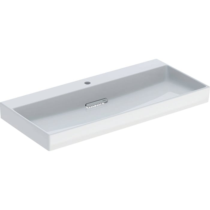 Geberit ONE Waschtisch 105 cm, Abgang horizontal, 1 Hahnloch, ohne Überlauf