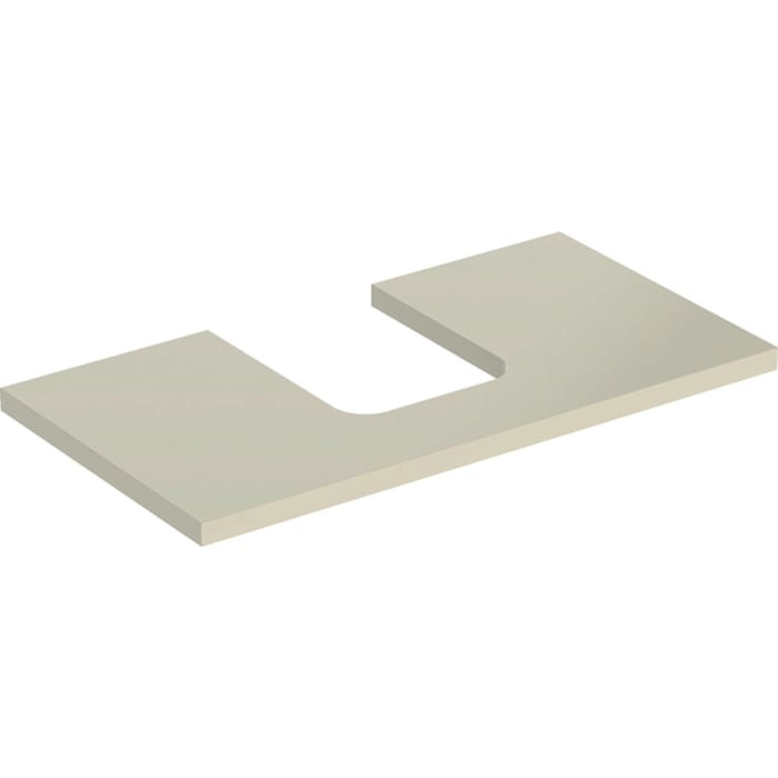 Geberit ONE Waschtischplatte, Ausschnitt mittig, für Aufsatzwaschtisch Schalenform, 90 cm