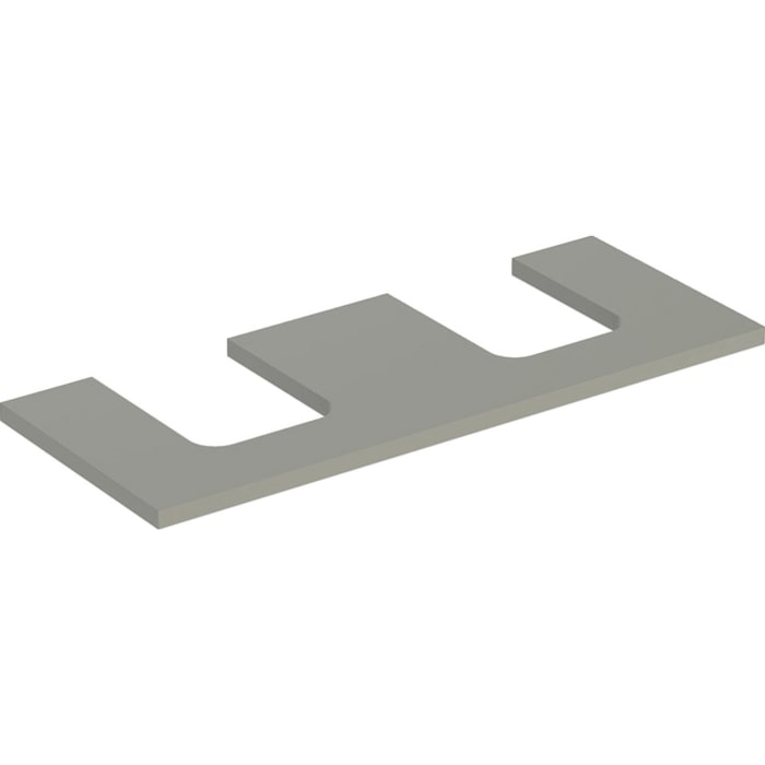 Geberit ONE Waschtischplatte, Ausschnitt 2-fach, für Aufsatzwaschtisch Schalenform, 120 cm