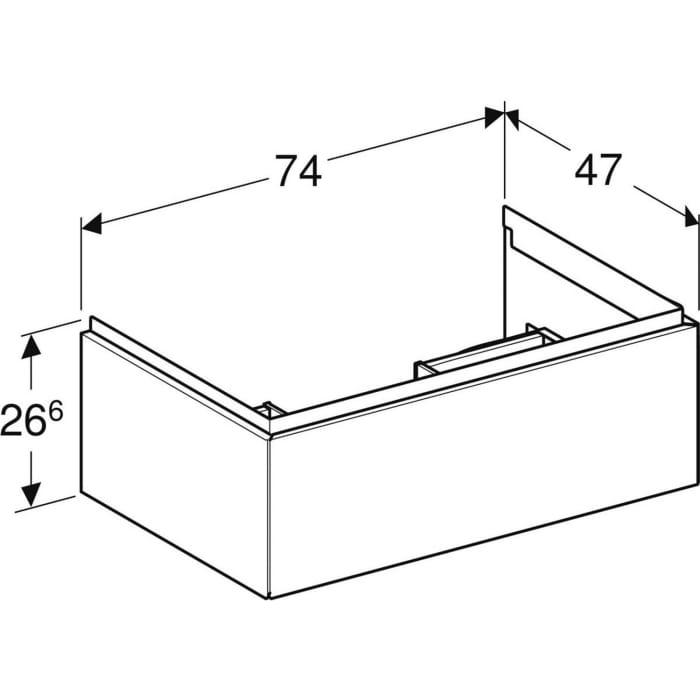 Geberit ONE Waschtischunterschrank, 1 Schublade, 75 cm