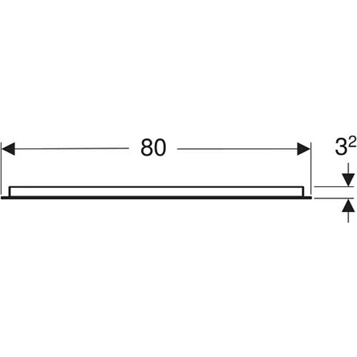 Geberit Option Basic Square Badspiegel 80 cm mit oberer Beleuchtung