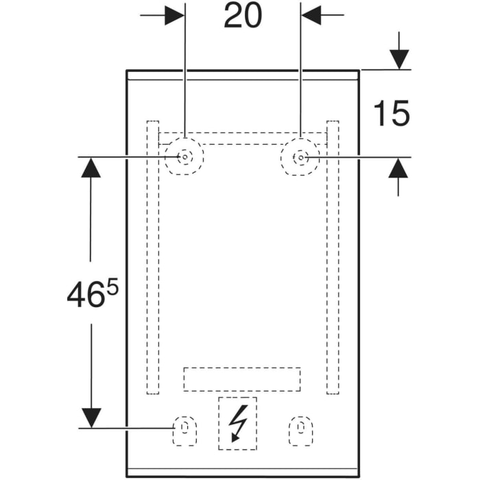 Geberit Option Plus Square Lichtspiegel 40 cm mit direkter und indirekter Beleuchtung