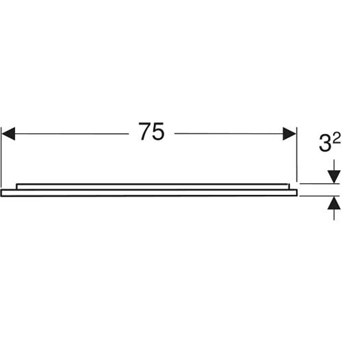 Geberit Option Plus Square Badspiegel in Schwarz Matt 75 cm mit direkter und indirekter Beleuchtung