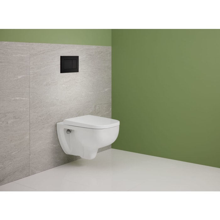 Geberit Renova Plan Set Wand-WC Tiefspüler, TurboFlush, mit WC-Sitz