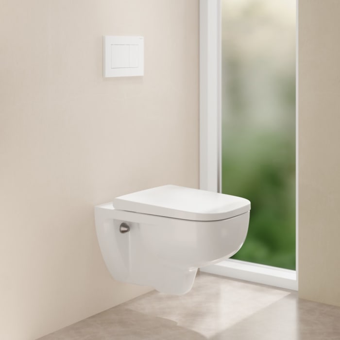Geberit Renova Plan Set Wand-WC Tiefspüler, TurboFlush, mit WC-Sitz