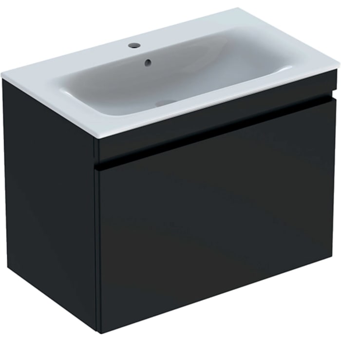 Geberit Renova Plan Set Möbelwaschtisch schmaler Rand mit 1 Schublade und 1 Innenschublade 80 cm