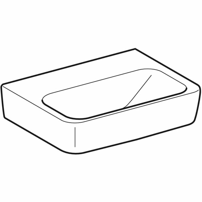 Geberit Renova Plan Handwaschbecken 45 cm, ohne Hahnloch, ohne Überlauf