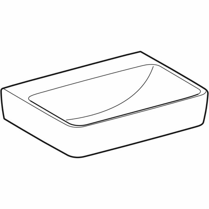 Geberit Renova Plan Handwaschbecken 50 cm ohne Hahnloch, ohne Überlauf