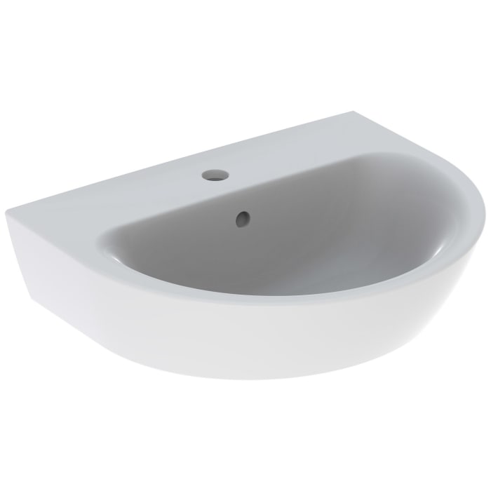 Geberit Renova Waschtisch 55 x 45 cm mit Hahnloch und Überlauf