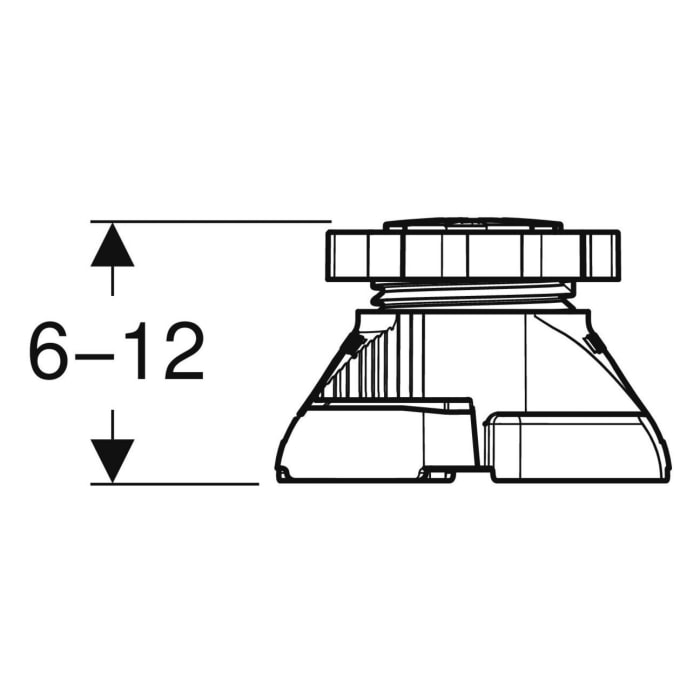 Geberit Set Füße für Duschwanne 6 - 12 cm