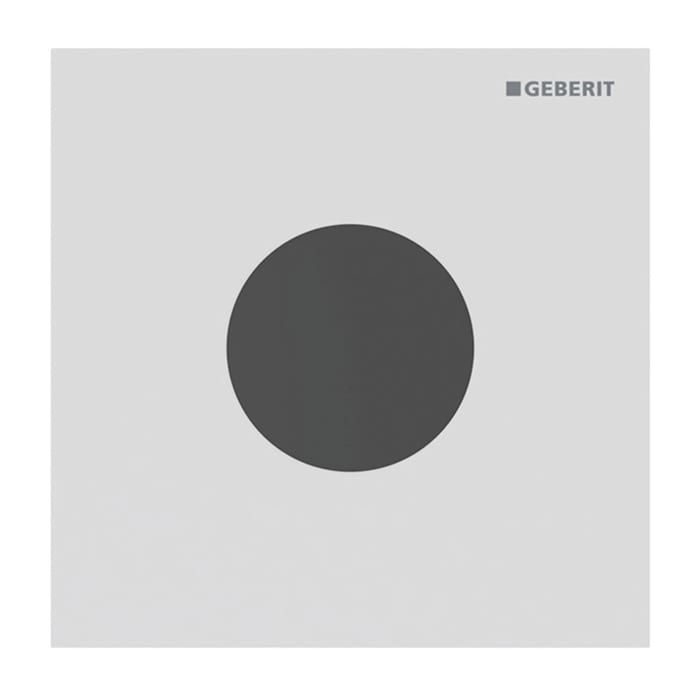 Geberit Urinalsteuerung mit elektronischer Spülauslösung, Batteriebetrieb, Typ 40 Betätigungsplatte Round