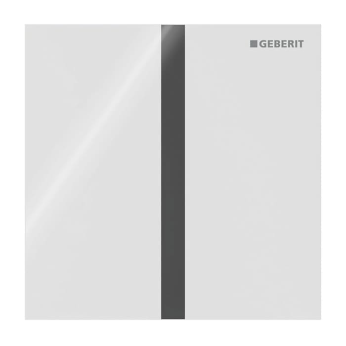 Geberit Urinalsteuerung mit elektronischer Spülauslösung, Batteriebetrieb, Typ 40 Abdeckplatte Square