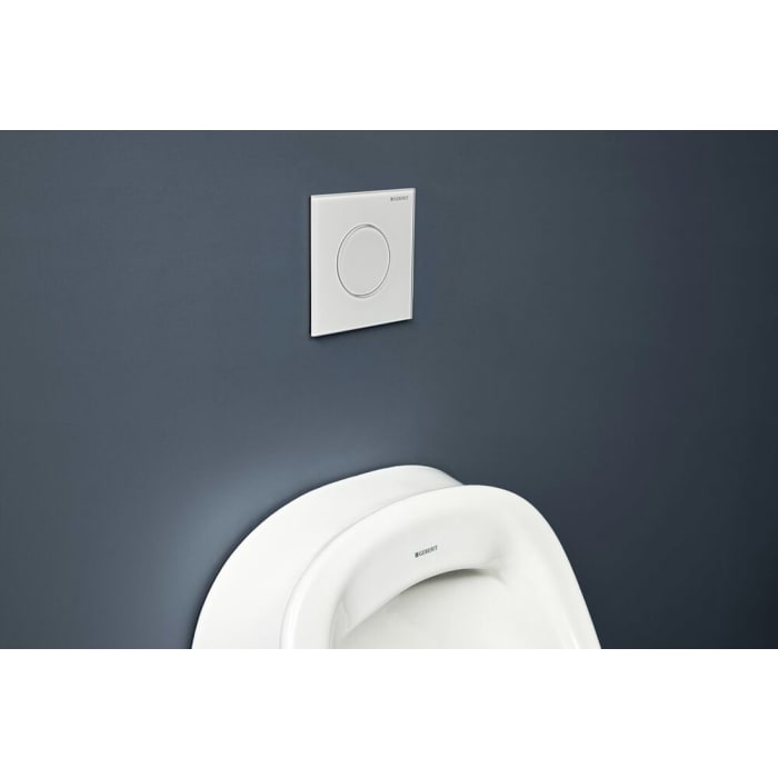 Geberit Urinalsteuerung mit pneumatischer Spülauslösung, Typ 40 Betätigungsplatte Round