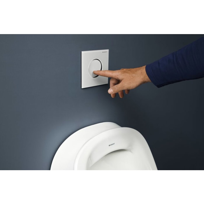 Geberit Urinalsteuerung mit pneumatischer Spülauslösung, Typ 40 Betätigungsplatte Round