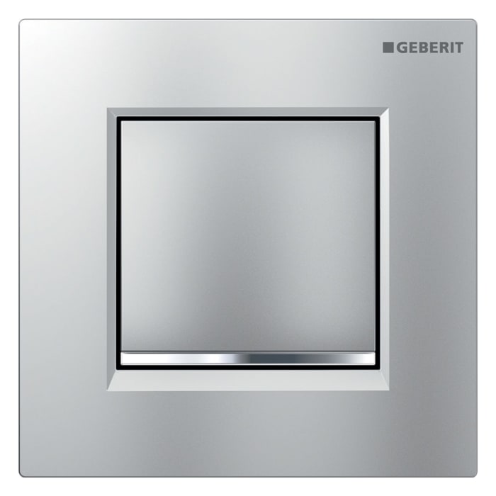 Geberit Urinalsteuerung mit pneumatischer Spülauslösung, Typ 20 square Betätigungsplatte