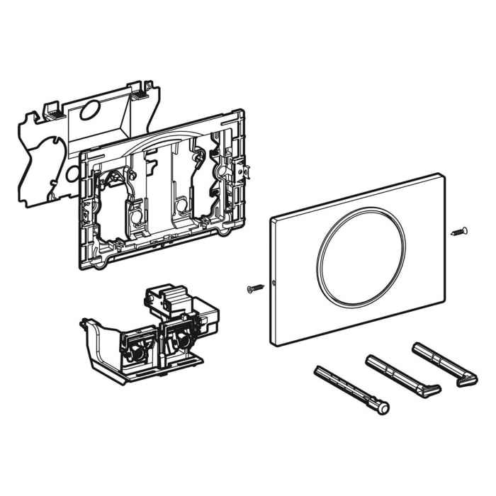 Geberit Sigma WC-Steuerung mit elektronischer Spülauslösung, Netzbetrieb, Betätigungsplatte Sigma10 für Stützklappgriff, Funk