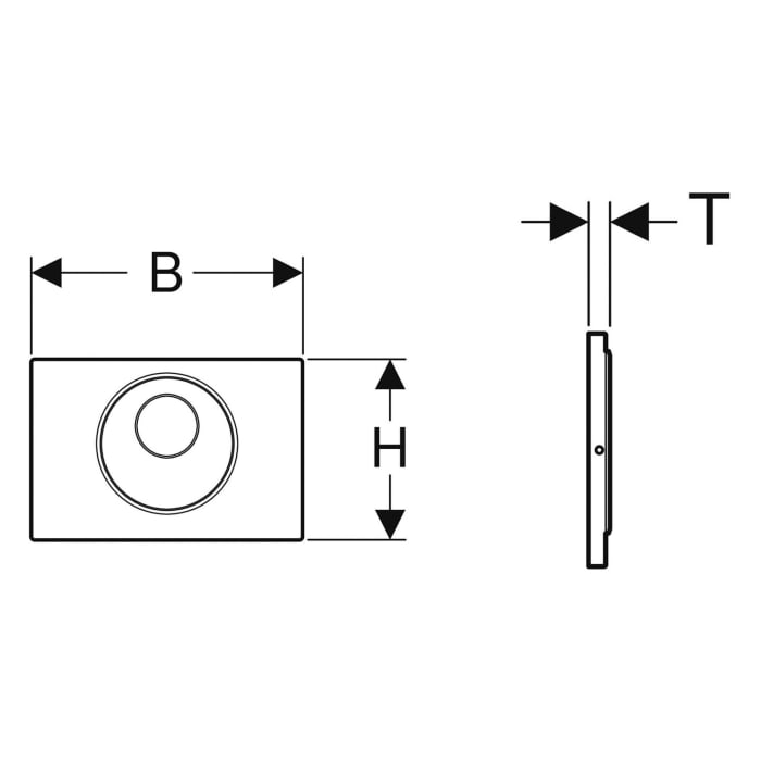 Geberit WC-Steuerung, elektronisch, Batteriebetrieb, Betätigungsplatte Sigma10 automatisch/berührungslos/manuell