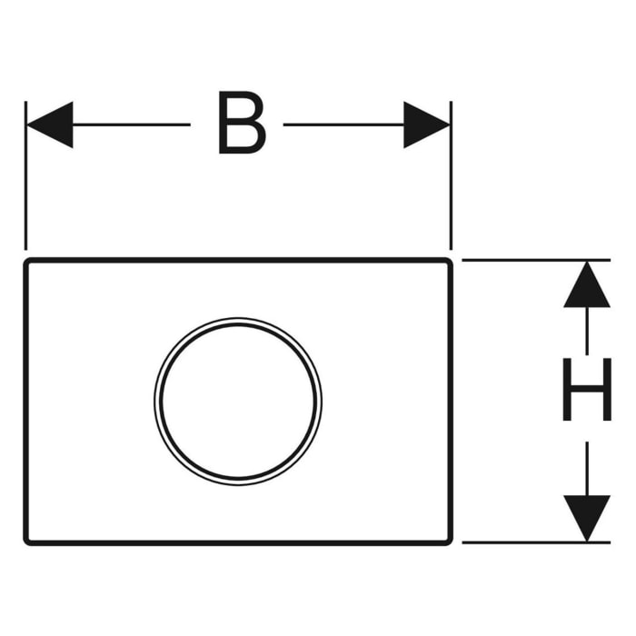 Geberit WC-Steuerung, elektronisch, Batteriebetrieb, Betätigungsplatte Sigma10 automatisch/berührungslos