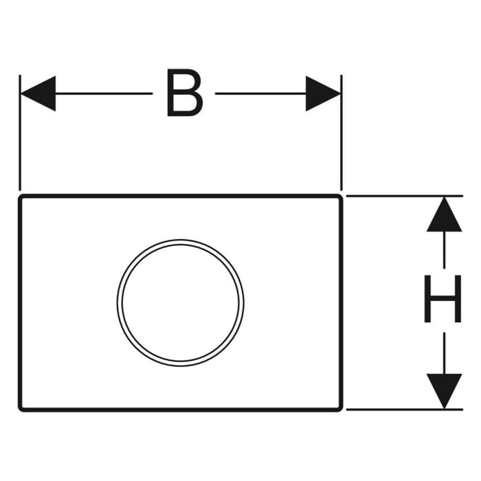Geberit WC-Steuerung mit elektronischer Spülauslösung, Batteriebetrieb, für Sigma UP-Spülkasten 12 cm, 1-Mengen-Spülung, mit Sigma10 Betätigungsplatte, für Stützklappgriff, Funk