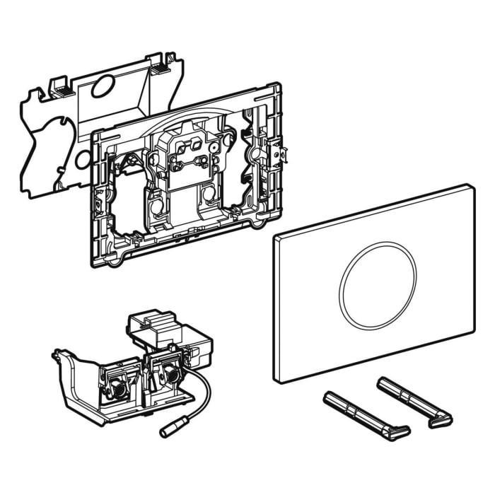 Geberit WC-Steuerung, elektronisch, Netzbetrieb, Betätigungsplatte Sigma10 automatisch/berührungslos
