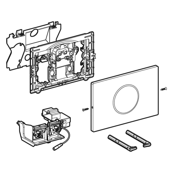 Geberit WC-Steuerung, elektronisch, Netzbetrieb, Betätigungsplatte Sigma10 automatisch/berührungslos