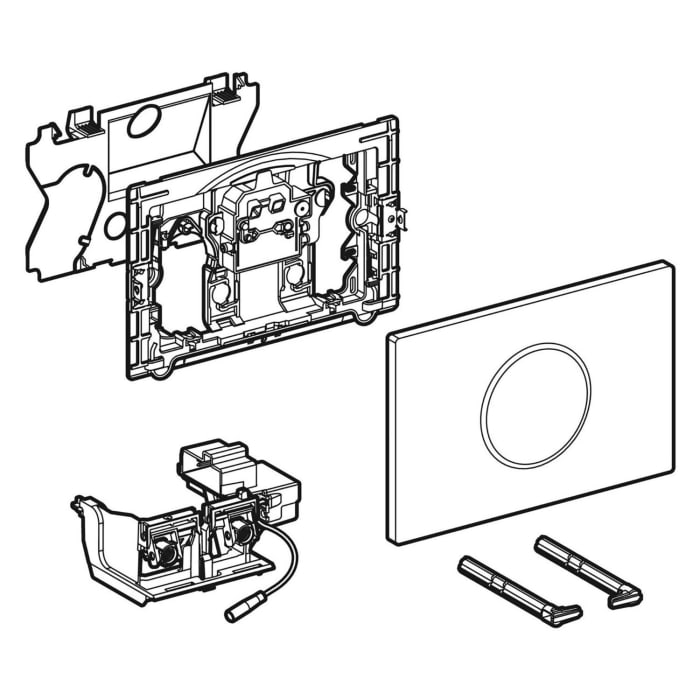 Geberit WC-Steuerung, elektronisch, Netzbetrieb, Betätigungsplatte Sigma10 automatisch/berührungslos