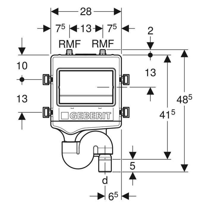 Geberit HS10 Hygienespülung mit zwei Wasseranschlüssen