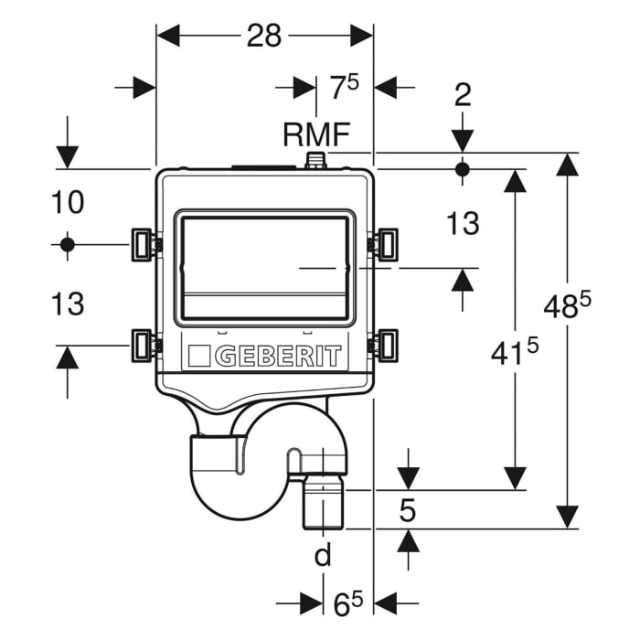 Geberit HS30 Hygienespülung mit einem Wasseranschluss