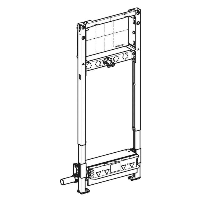 Geberit Duofix Element für Dusche 130 cm mit Wandablauf, Wandarmatur UP d40
