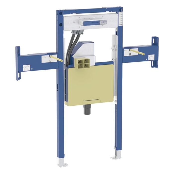 Geberit Duofix Element für ONE Waschtisch und Wandarmatur teilhoch, mit UP Drehgeruchsverschluss, für Breite Waschtisch 105 cm