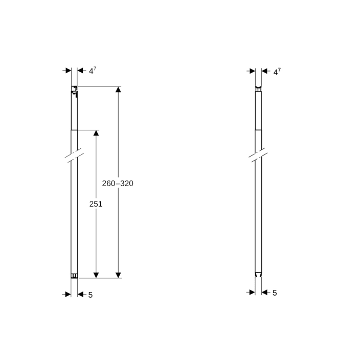 Geberit Duofix Ständer raumhoch 260-320 cm