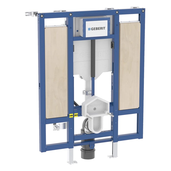 Geberit Duofix Element für Wand-WC, 112 cm, mit Sigma UP-Spülkasten 12 cm, barrierefrei, WC höhenverstellbar, für Stütz- und Haltegriffe