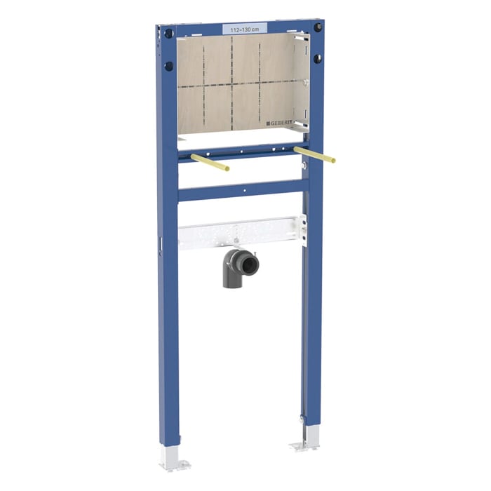 Geberit Duofix Element für Waschtisch, 112 - 130 cm schmale Ausführung, Wandarmatur Unterputz