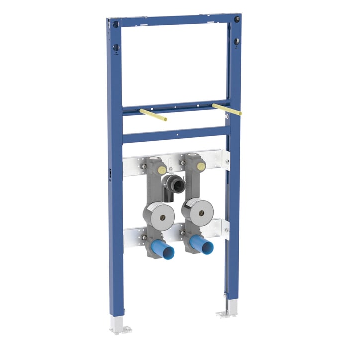 Geberit Duofix Element für Waschtisch 112 cm, Standarmatur, 2 Wasserzählerstrecken