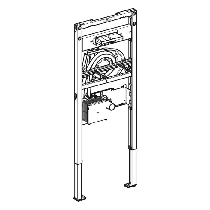 Geberit Duofix Element für Waschtisch, 112–130 cm, Geberit ONE Wandarmatur mit UP-Funktionsbox