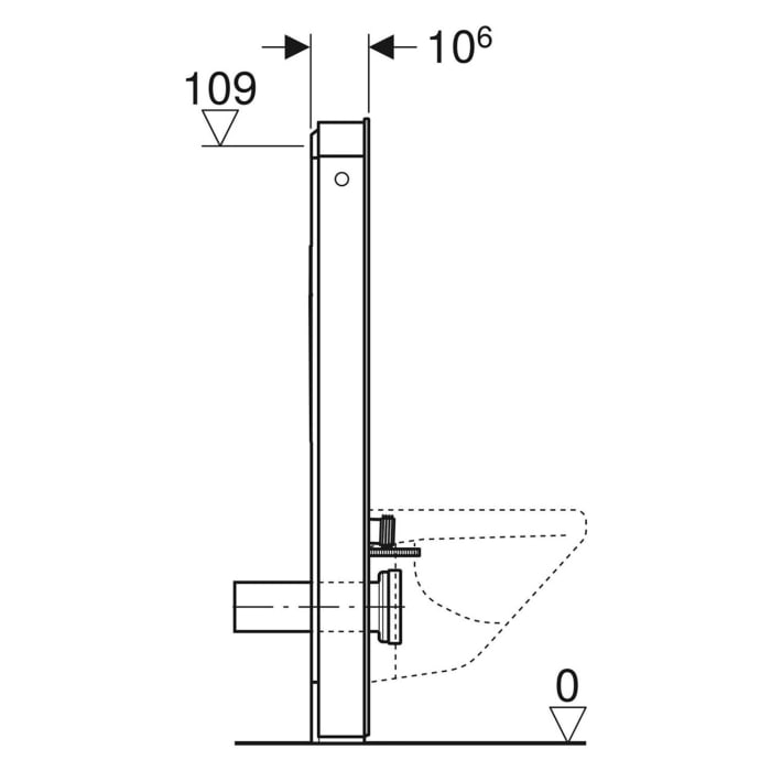 Geberit Monolith Plus Sanitärmodul für Wand-WC, 114 cm, Frontverkleidung aus Glas