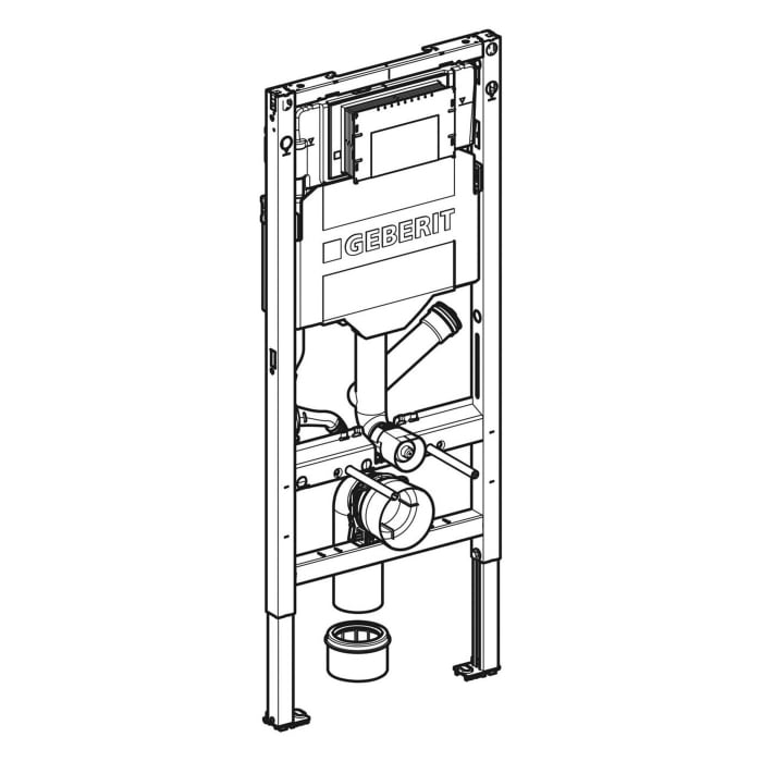 Geberit Duofix Element für Wand-WC 112 cm mit Sigma UP-Spülkasten 12 cm für Geruchsabsaugung mit Abluft