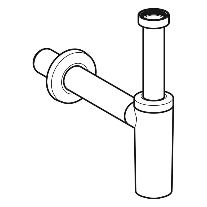 Geberit Tauchrohrgeruchsverschluss für Waschbecken  Ø 4 cm , Abgang horizontal
