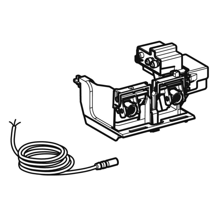 Geberit WC-Steuerung mit elektronischer Spülauslösung, Netzbetrieb, für externen Taster